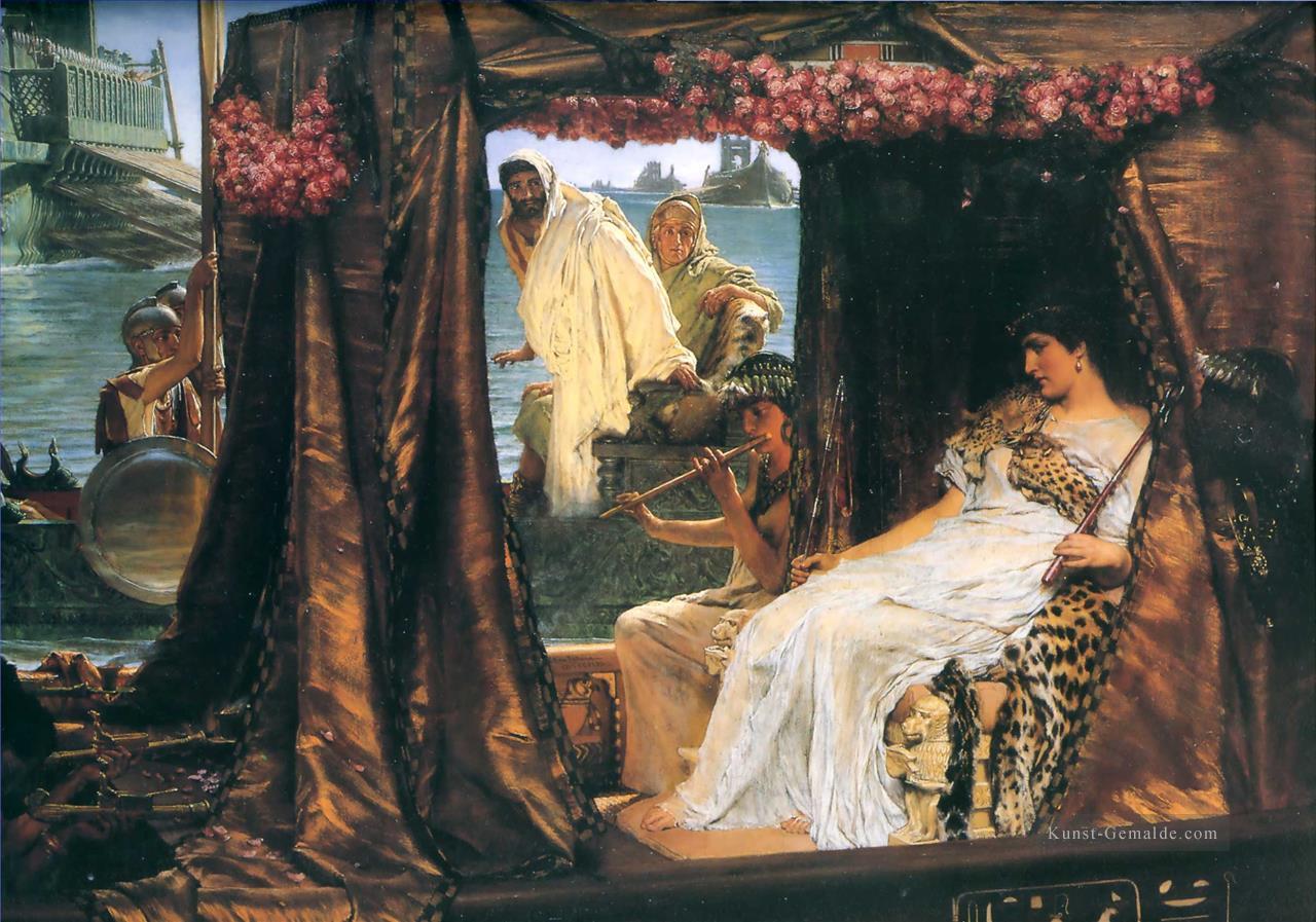 Antony und Cleopatra romantischer Sir Lawrence Alma Tadema Ölgemälde